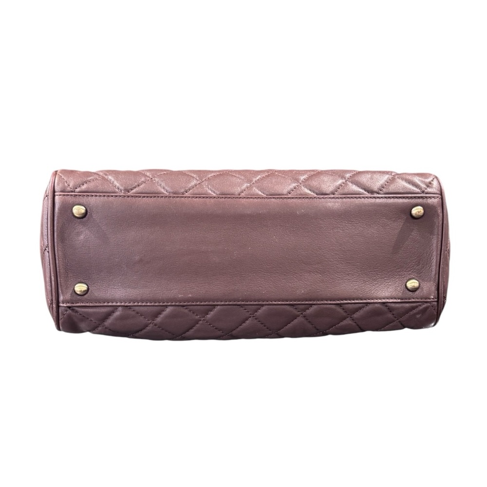 MCM Brown Leather Quilted Chain Detail Shoulder Bag - Picture 9 of 16